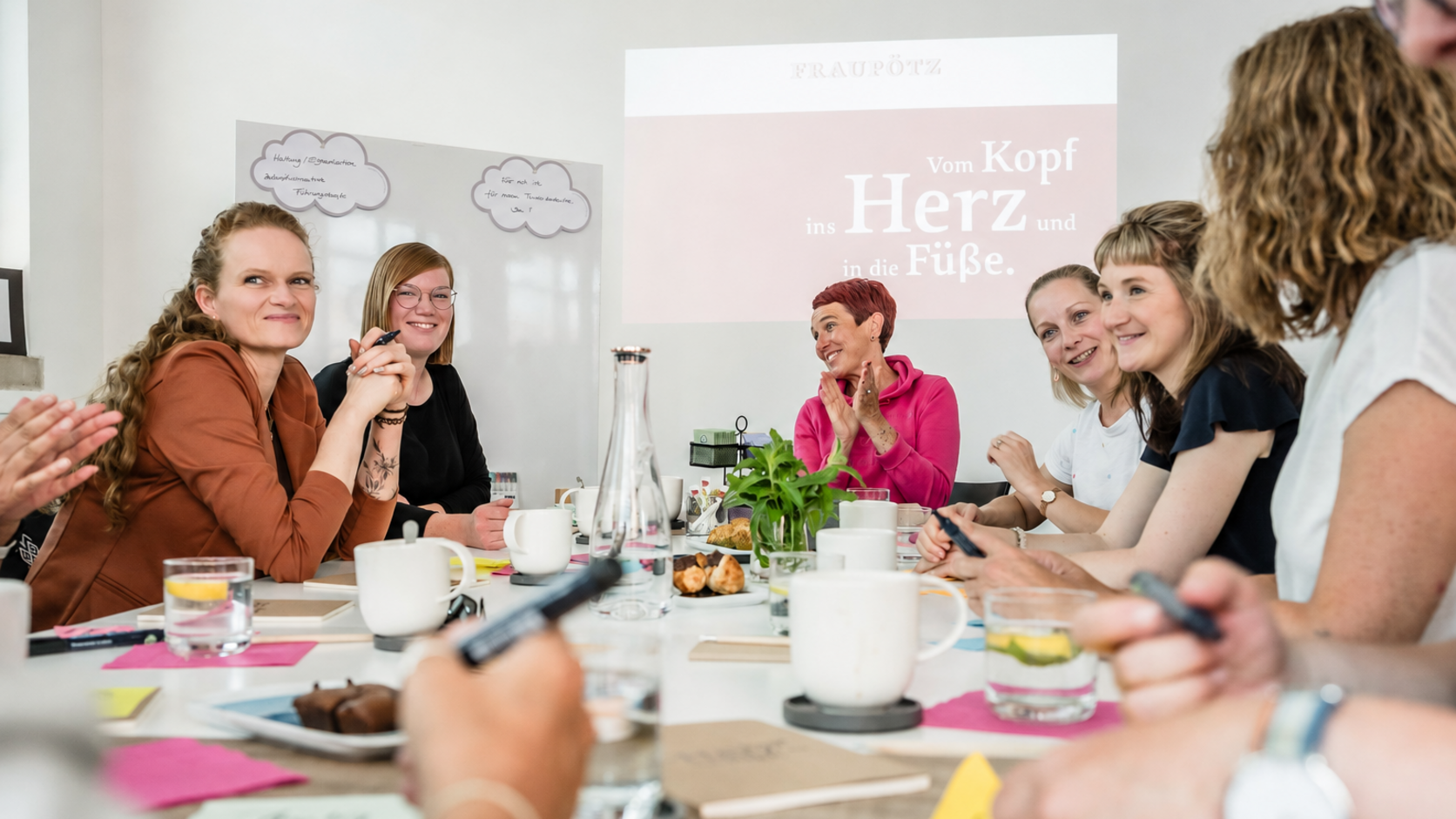 Teamcoaching für gemeinsame Veränderung Nadine Pötz begleitet ein Team im Workshop zur gemeinsamen Veränderung und Zusammenarbeit.